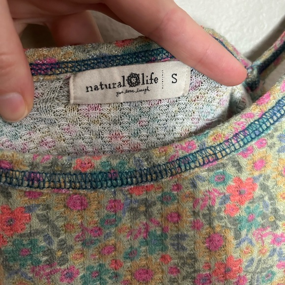 Natural Life Thermal Cami Tank Top Floral Patterned Size S Small - Picture 4 of 6